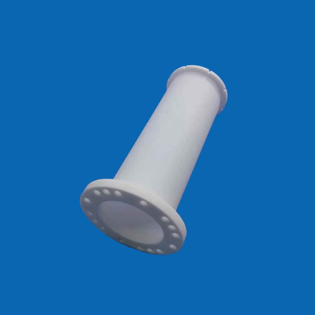 Light Weight and Convenient Connection Alumina Ceramic Sheet Wear-Resistant Tube with Flange